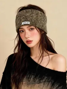 Cómoda diadema de punto de invierno para mujer, elegante cinta cálida para el uso diario.