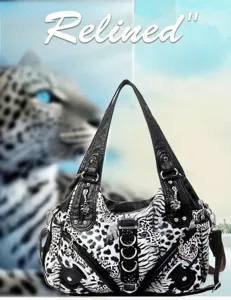 Women fashion leopard print shoulder bag stylish underarm handbag daily casual tote bag.