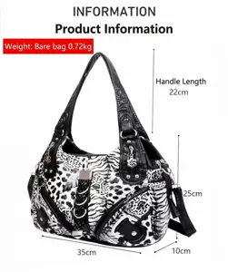 Women fashion animal print shoulder bag tote handbag casual daily crossbody bag stylish style