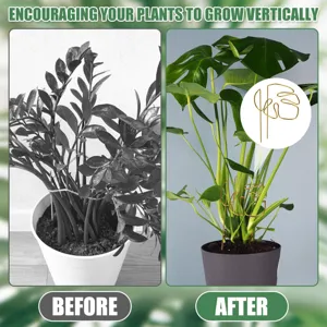 Metal monstera leaf plant support trellis for indoor potted climbing plants and garden green