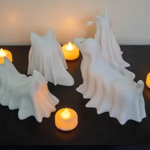 Halloween ghost dog resin figurine spooky cute puppy sculpture for home decor desktop holiday gift
