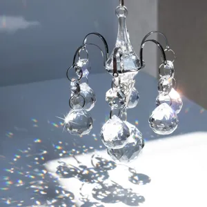Crystal suncatcher hanging pendant prism rainbow maker window decoration home garden ornament