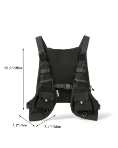 Herren Taktische Brusttasche Mehrfache Taschen Funktionsweste Outdoor Angeln