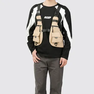 Herren taktische Brusttasche funktionelle Weste Rucksack für Outdoor Freizeit den Alltag.