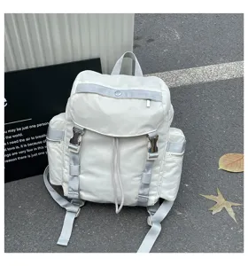 Sac à dos en nylon imperméable pour hommes et femmes, cartable de voyage et de loisirs.