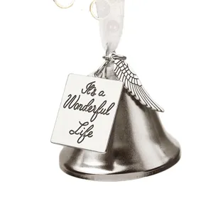 Christmas angel wing bell pendant hanging decoration for tree party home decor ornament