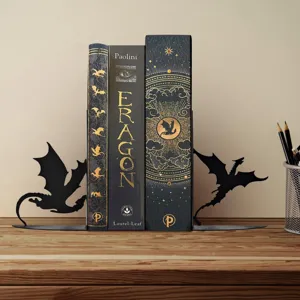Metal dragon bookends for desktop bookshelf, stylish book stands for heavy books and decor.