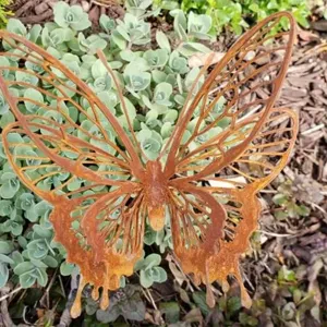 Rostiges Metall Schmetterling Garten Statue Outdoor Eisen Kunst Handwerk Hof Dekor Detail