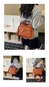 Waterproof oxford cloth plaid shoulder bag large capacity casual crossbody tote bag women