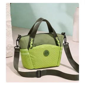 Small green grid handbag women casual crossbody bag stylish travel shoulder bag commuter daily