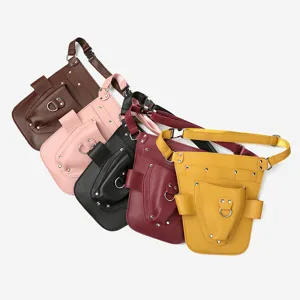 Riñonera de herramientas multiusos, bolsa de cuero para tijeras de jardín y estilo urbano casual.