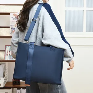 Bolso Tote de Negocios Oxford Impermeable Gran Capacidad Bolso de Viaje Diario Maletín para Portátil con Correa para Hombres Mujeres