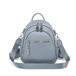 Damenweichleder Rucksack Freizeit Reise Tagesrucksack stilvolle umbauarmbare Schultertasche.
