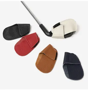 Juego de fundas de cuero para palos de golf de alta calidad, fundas de colores.