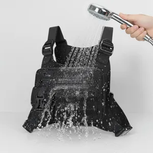 Waterproof tactical chest bag for men, multi-pocket sports running rig pack for outdoor.