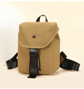 Small casual grid backpack for daily commute and travel, lightweight stylish daily daypack bag.