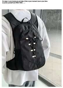 Lightweight Running Vest Backpack Marathon Outdoor Cycling Hiking Sports Daypack Black