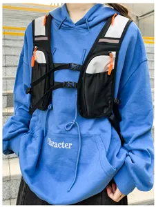 Lightweight tactical chest vest backpack for outdoor running, hiking, and cycling sports.