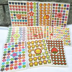 Wholesale reward stickers for kids, cute cartoon student motivation sticker sheets set.