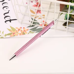 Matita meccanica glitter rosa in metallo cancelleria per scuola ufficio regalo