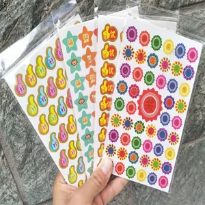 Children encouragement reward stickers cute cartoon student praise bubble sticker set