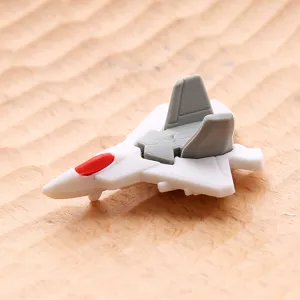 Creative fighter jet shaped eraser for kids school stationery and student fun gifts.