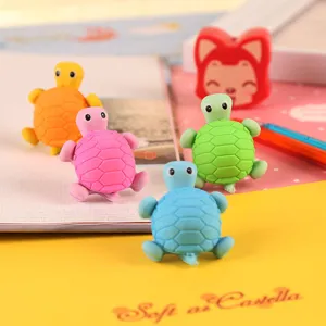 Gomme a forma di tartaruga simpatici cartoni animati cancelleria colorata per scuola bambini
