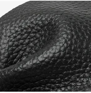 Funda para palo de golf de cuero genuino negro textura detalle primer plano calidad
