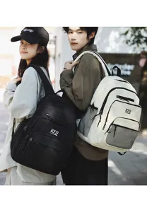 Mochila casual de gran capacidad para estudiantes, bolso escolar elegante y multifuncional para diario.