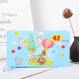 Children 42 pcs drawing set watercolor pen stationery gift box with cute cartoon design