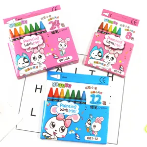 Kids Crayons Oil Pastels Set 8 12 24 Colors Cute Rabbit Drawing Art Supplies Box