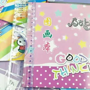 B5 bonito libro de dibujo rosa de dibujos animados para niños estudiantes arte pintura