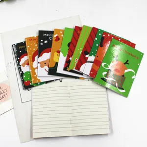 Weihnachtliches Mini Notizbuch Set, süße Geschenk liniert Papierwaren für Kinder und Erwachsene.