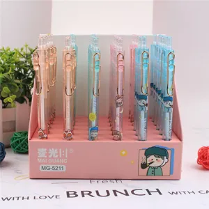 Süßes Druckbleistift Set im Display, bunte Schüler Schreibstifte mit Metallclip und Box.