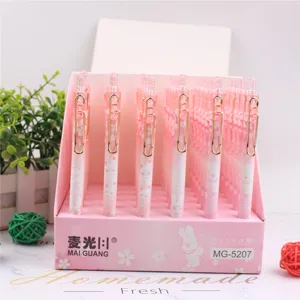 Süße rosa mechanische Bleistifte Set mit Kirschblüte und Hase Design für Schüler schreiben.