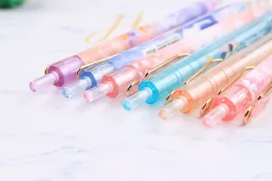 Süße Pastell Druckbleistifte Set mit Metallklip, flüssiges Schreiben für Schule und Büro.
