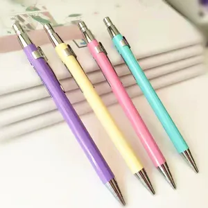 Set di 4 matite meccaniche in metallo pastello simpatici articoli cancelleria scuola