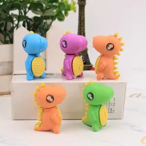 Leuke dinosaurus gummetjes voor kinderen, creatieve afneembare dierenschoolbenodigdheden.