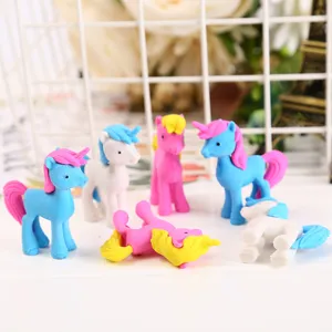 Gomma da Cancellare in Caucciù a Forma di Unicorno Cartone Animato Creativa Simpatica Gomma per Studenti Bambini Forniture Scolastiche e per Ufficio