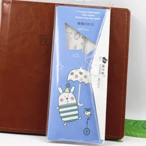 Ensemble de regles geometriques transparentes papeterie motif lapin mignon fournitures