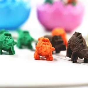Ensemble de gommes dinosaures mignonnes, papeterie en caoutchouc de dessin animé pour enfants.