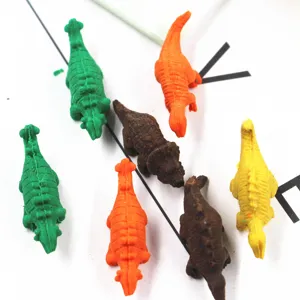 Joli ensemble de gommes en forme de dinosaure papeterie colorée pour fournitures scolaires