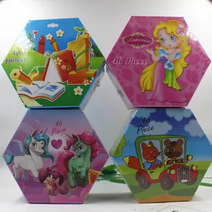 46 piece kids educational stationery set hexagonal gift box watercolor pens art supplies