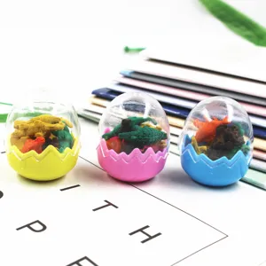 Joli lot de gommes en forme d'œuf de dinosaure pour enfants, cadeau de papeterie scolaire.