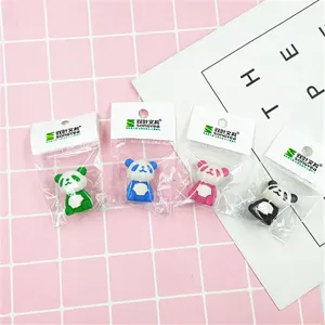 Niedliches Panda Radiergummi Set, kreatives Puzzle abnehmbare Schreibwaren Geschenk für Kinder.