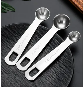 Ensemble de cuillères à mesurer en acier inoxydable pour café cuisine outils de pâtisserie.
