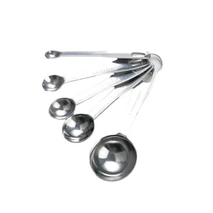 Stainless steel measuring spoons set for baking kitchen coffee powder scale markers main