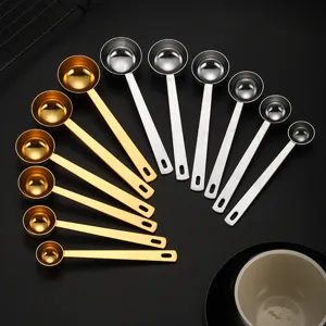 304 Stainless Steel Long Handle Measuring Spoon For Coffee Milk Powder Baking Kitchen Cooking Tool