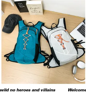 Lightweight running vest backpack, breathable hiking marathon outdoor cycling rucksack for sports.