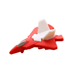 Creative airplane shaped rubber eraser for students, cute fighter jet stationery learning gift.